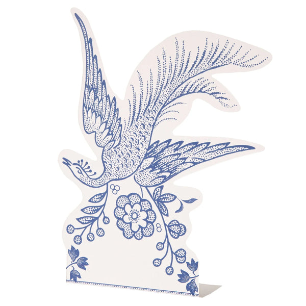BLUE ASIATIC PHEASANTS PLACE CARD