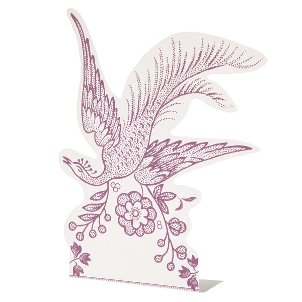 LILAC ASIATIC PHEASANTS PLACE CARD
