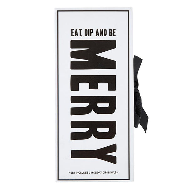Black Holiday Dip Bowls Book Box - Eat Dip and Be Merry