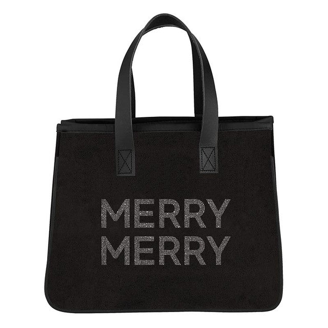 Santa Barbara Holiday Mini Canvas Tote