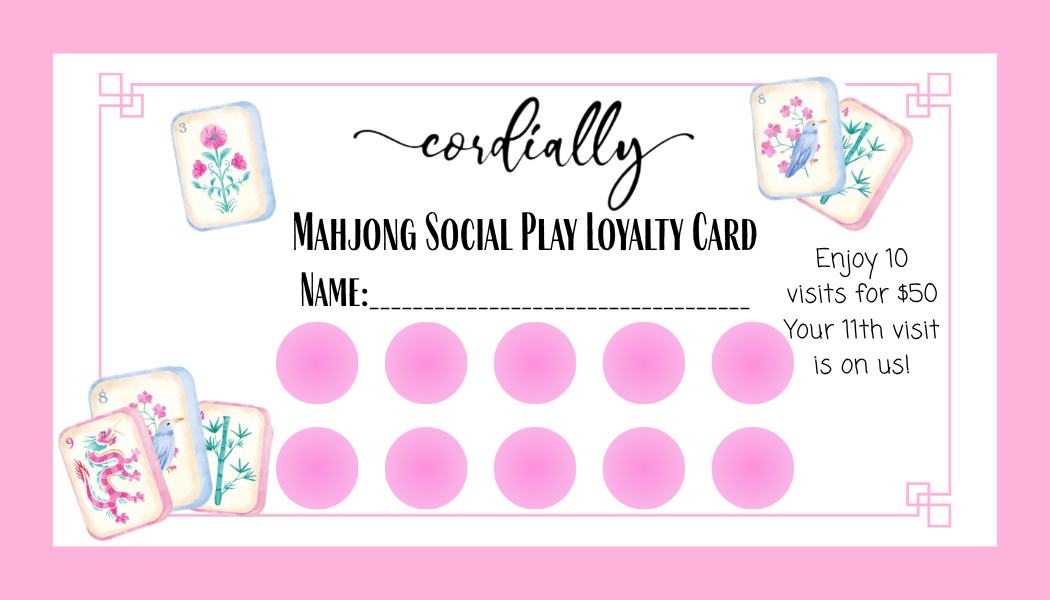 Mahjong Social Card
