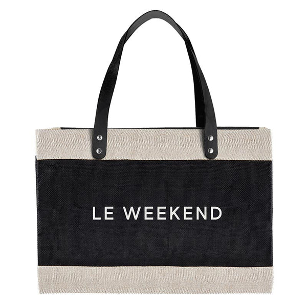 LG BLK MARKET TOTE-LE WEEKEND