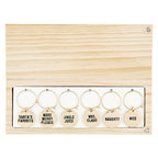 Holiday Wine Charms In Wood Box