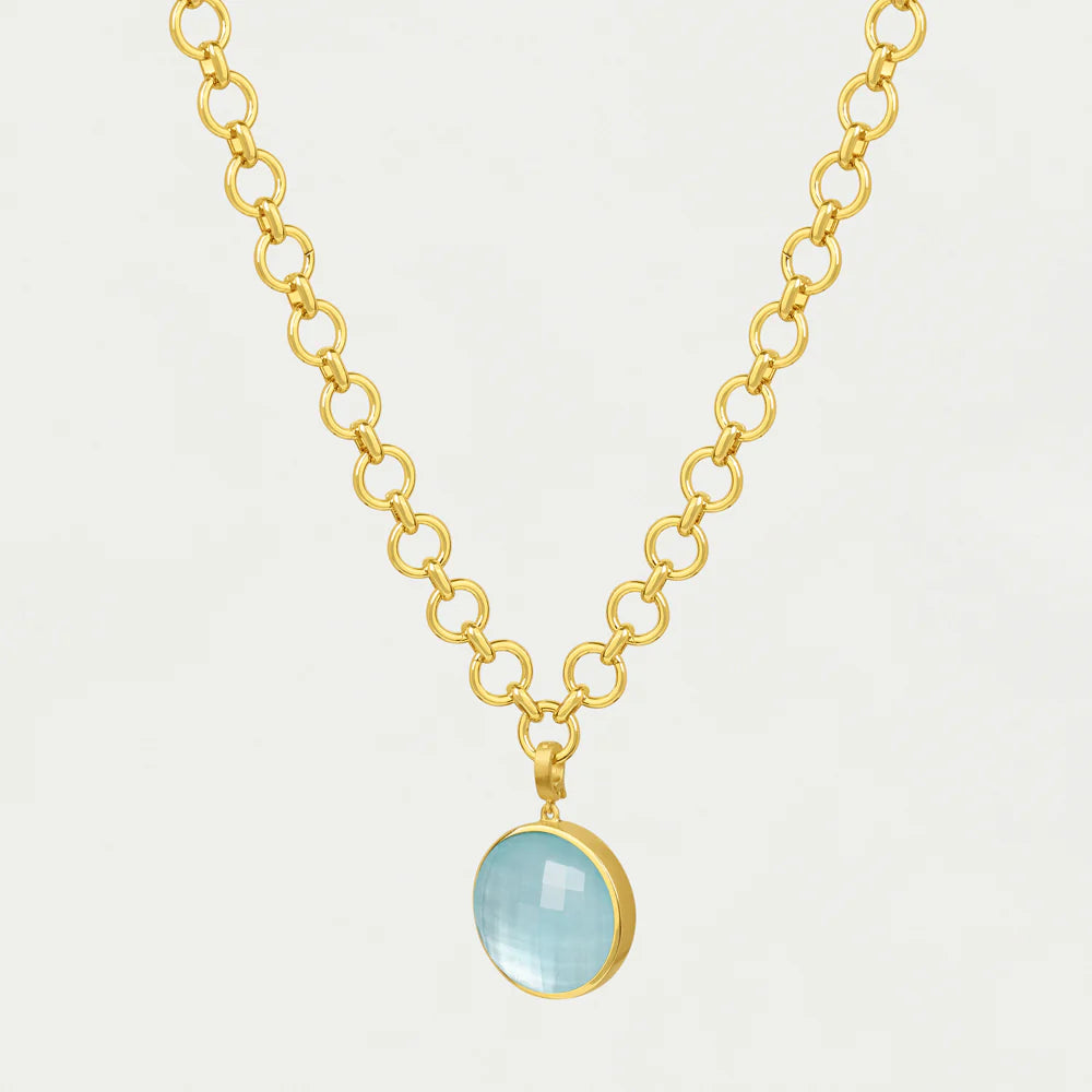 Dean Davidson Signature Collar-Gold-Irridescent Sky Blue