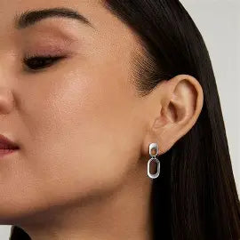 Bleecker Mini Drop Earrings - Silver
