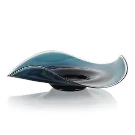 Tropezana Wave Glass Bowl Blue 18"