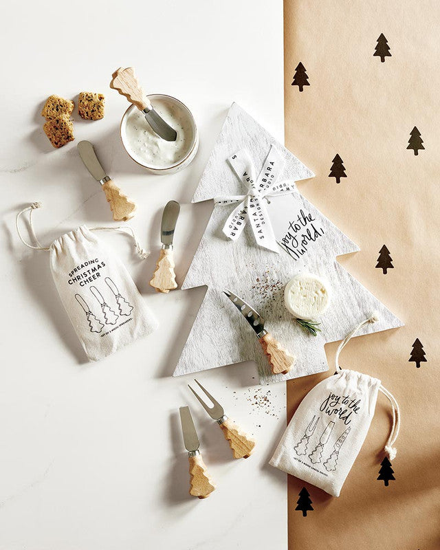 White Christmas Tree Wood Board