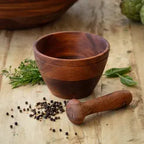 Porch View Wooden Mortar And Pestle