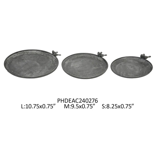 Little Bird Round Metal Tray LARGE