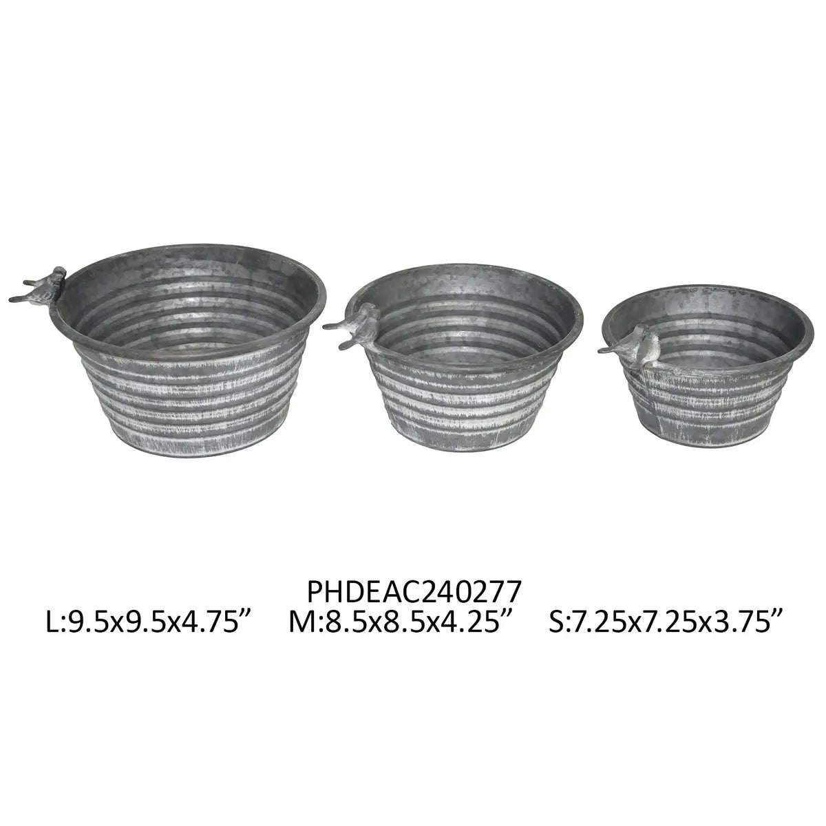 Little Bird Round Metal Pot LARGE