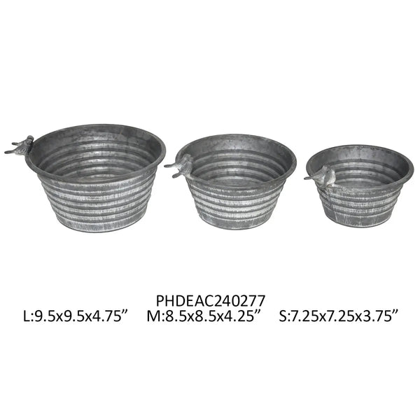 Little Bird Round Metal Pot MEDIUM