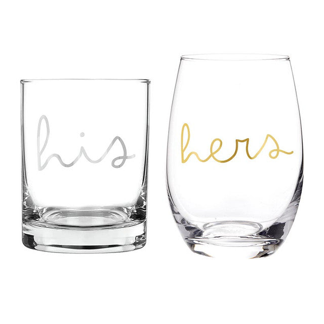 Wine/DOF Glass Set - His/Hers