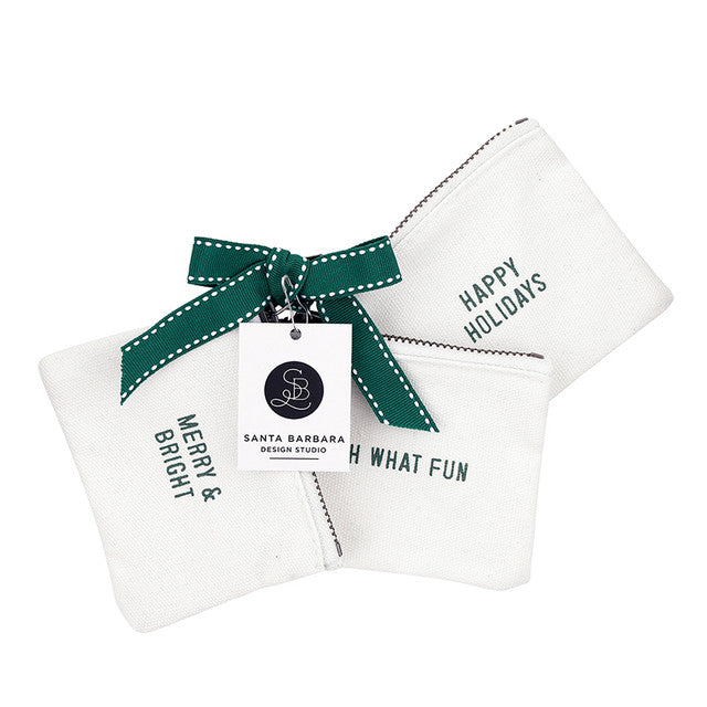 Green Holiday Gift Card Pouch