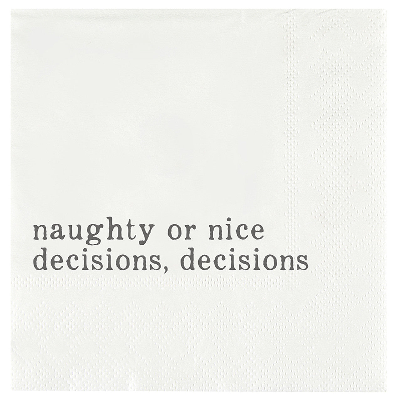 Santa Barbara Cocktail Napkins - Naughty or Nice
