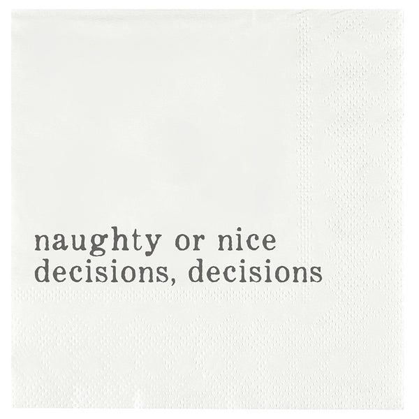 Santa Barbara Cocktail Napkins - Naughty or Nice