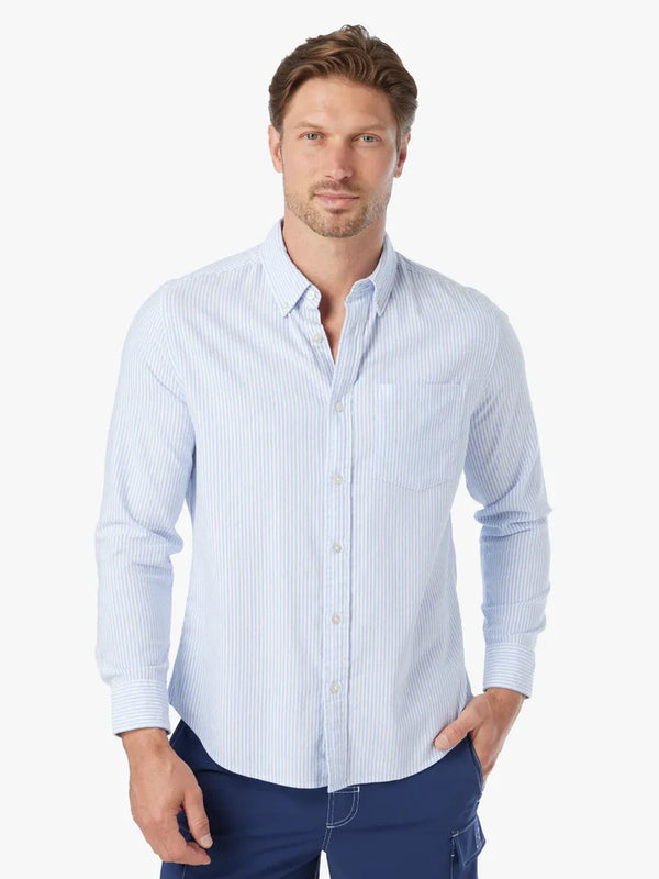 Salty Oxford Shirt, Light Blue Stripe