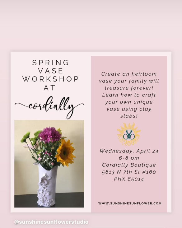 04/24/2024 Spring Vase Workshop Class 6:00 - 8:00 pm
