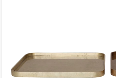Brass MDF Trays W Foil 21-1/2" x 17" W