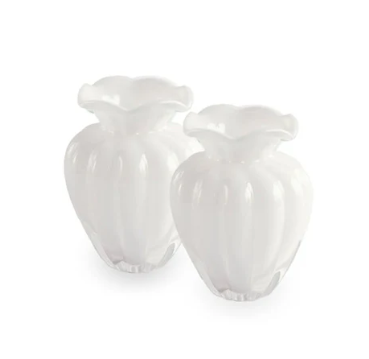 GLASS Vento Small Vase Set of 2 (Cream)
