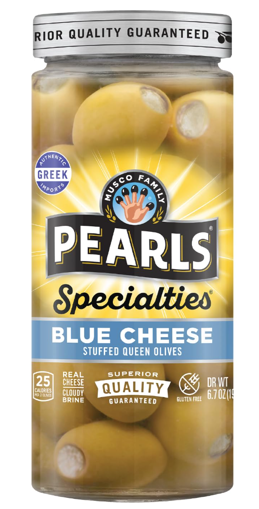 Pearls Specialties Blue Cheese Stuffed Greek Queen Olives