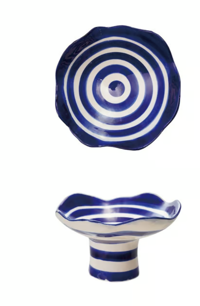 8-3/4" Rd Stoneware Footed