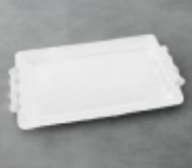 VIDA Bamboo Md Rectangular Tray (White)