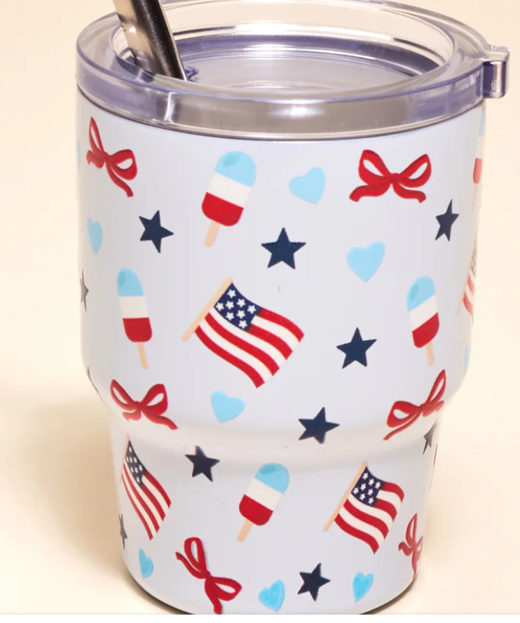 Red, White, & Bows 2 oz Tiny Tumbler