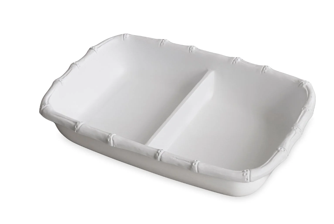 VIDA Bamboo Double Casserole (White)