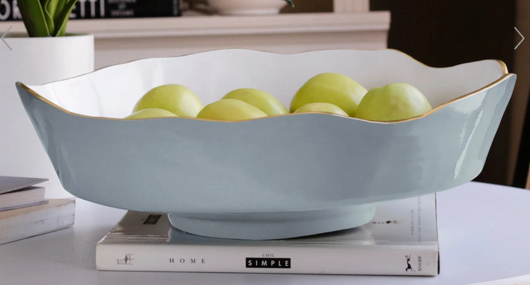 ENCANTO Dakota Large Bowl (Slate and White)