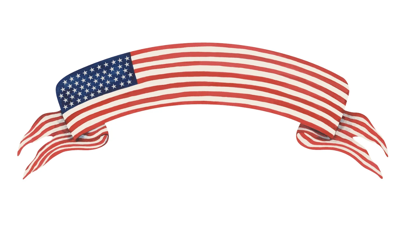 American Flag Banner Table Accent