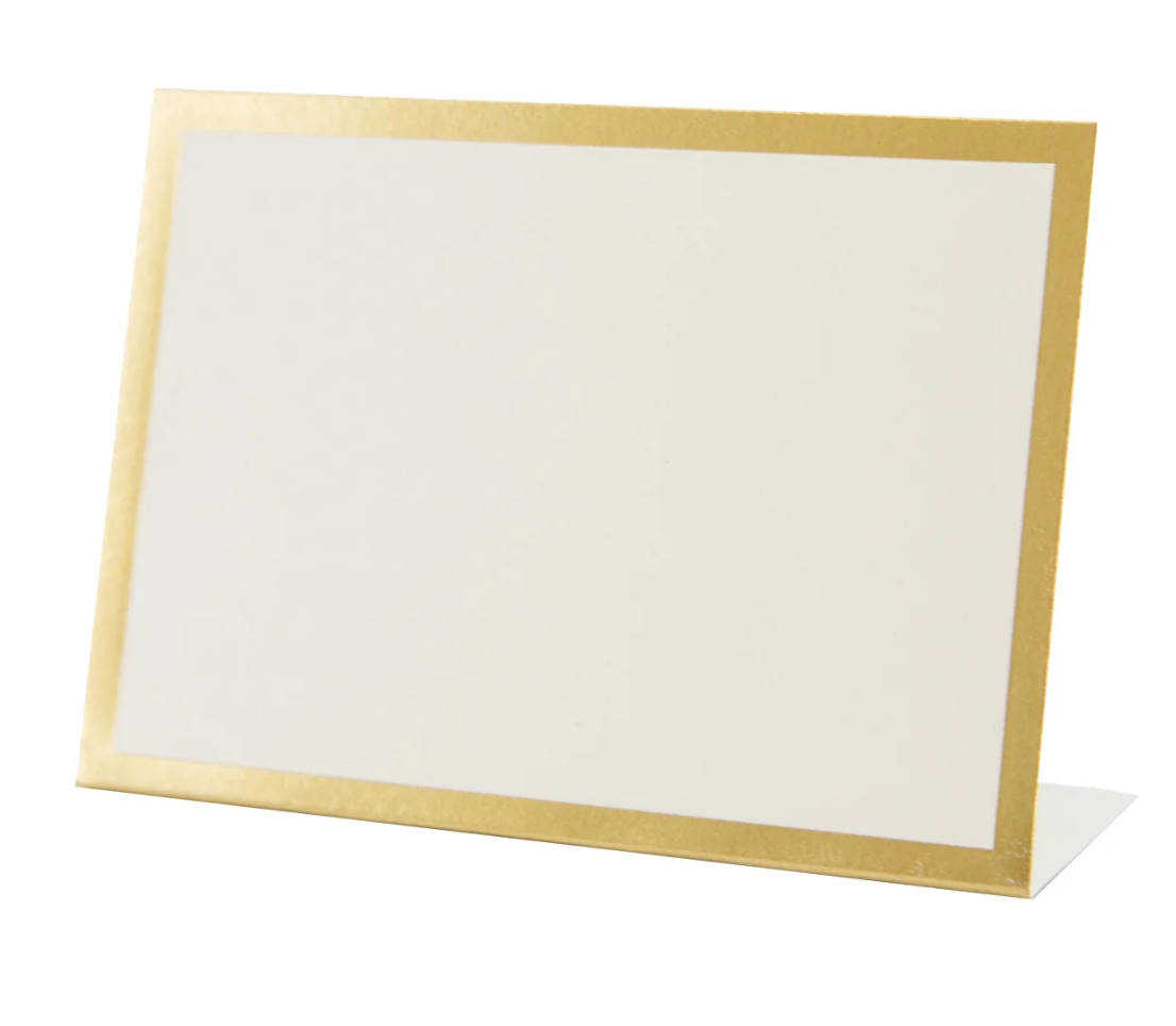 Gold Frame Place Card - Bottom Fold