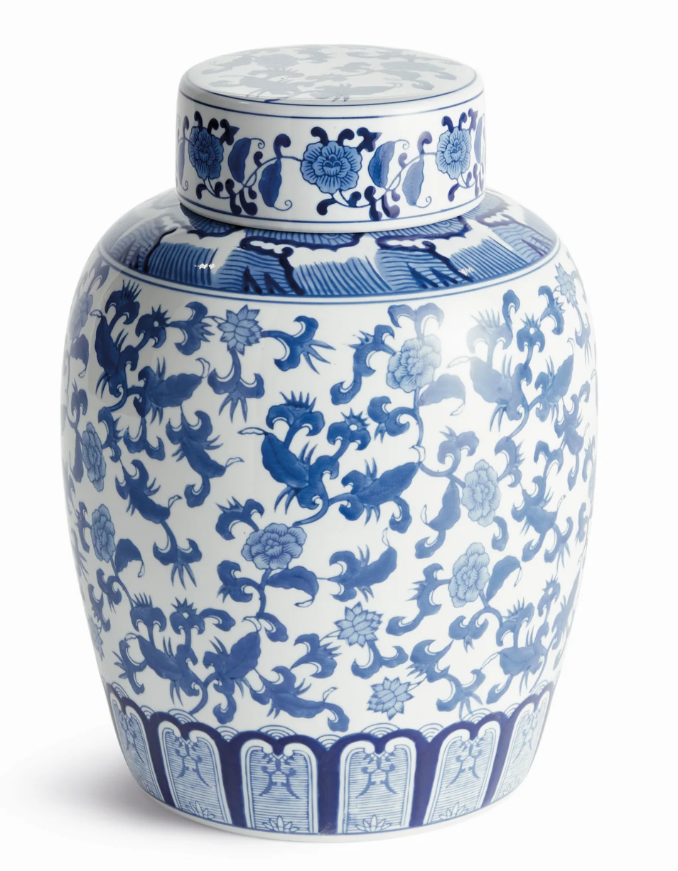 BARCLAY BUTERA DYNASTY BLOSSOM LIDDED JAR