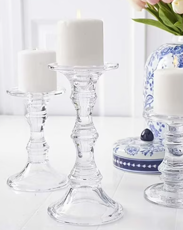 Short Glass Candleholders Medium