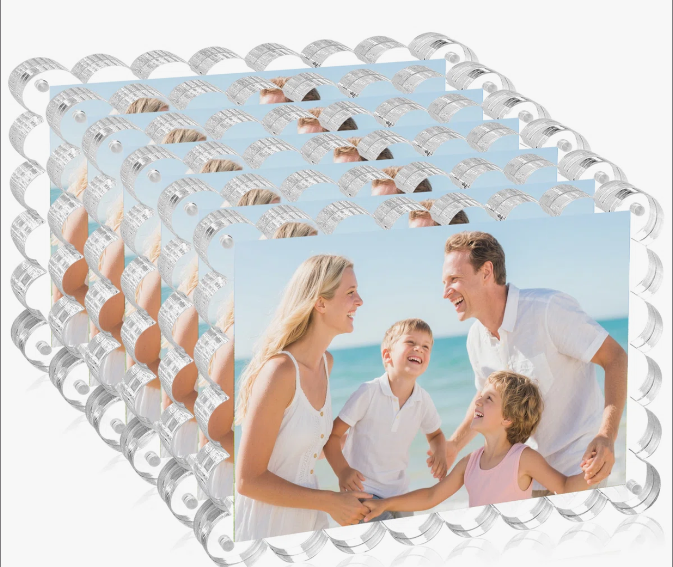 5x7 Scalloped Clear magnetic Frame