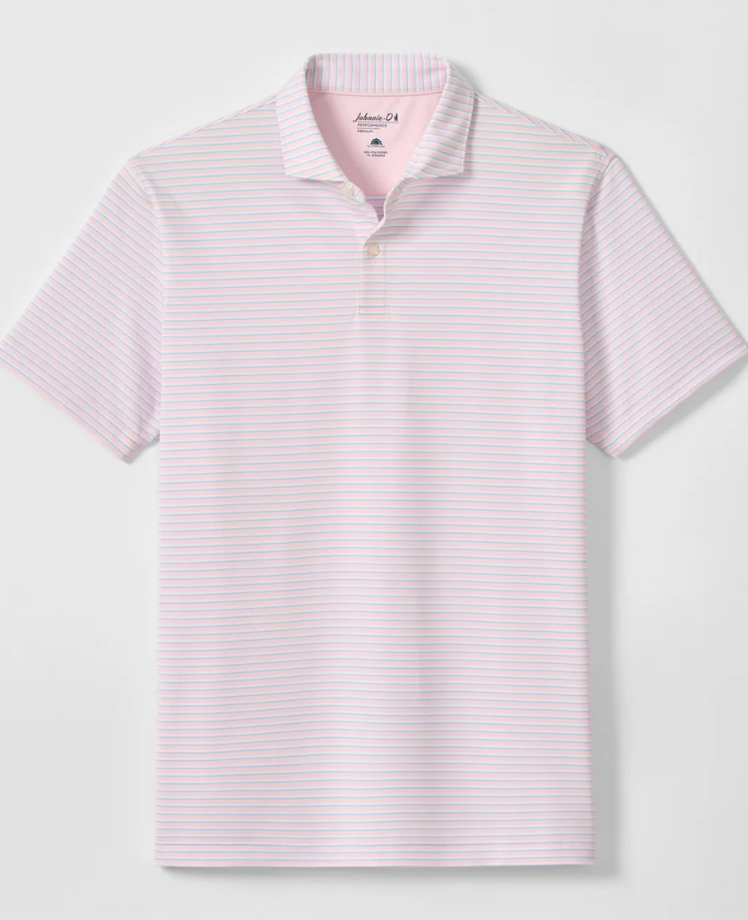 Performance Jersey Polo - Rez Stripe- Lollipop