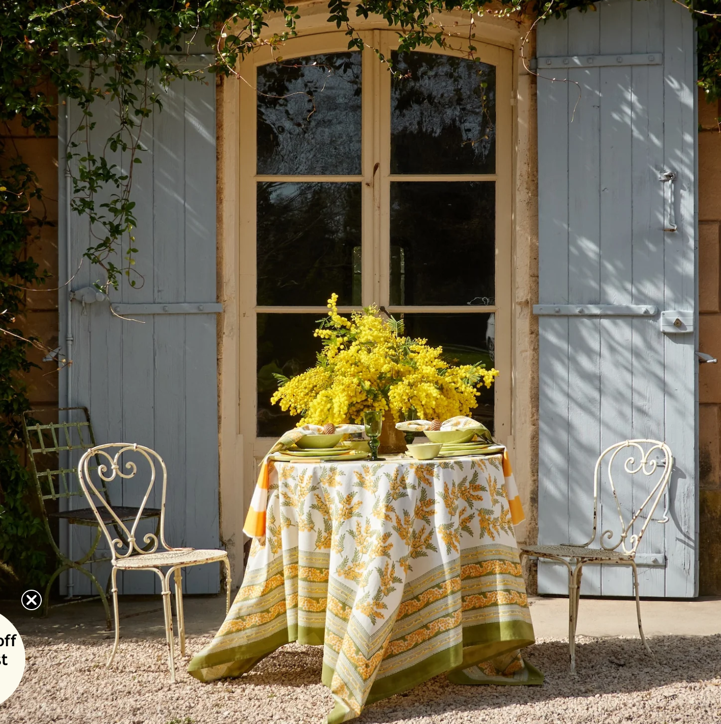 Mimosa Green/Yellow Tablecloth
