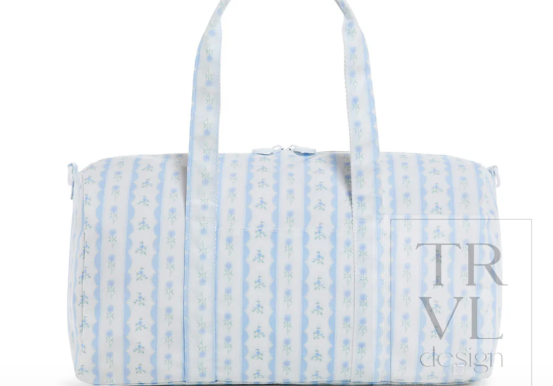 WEEKENDER Duffel Bag - RIBBON FLORAL BLUE