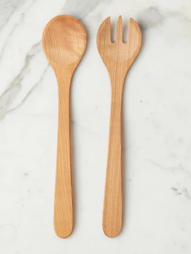 Mediterranean Salad Servers Cherrywood