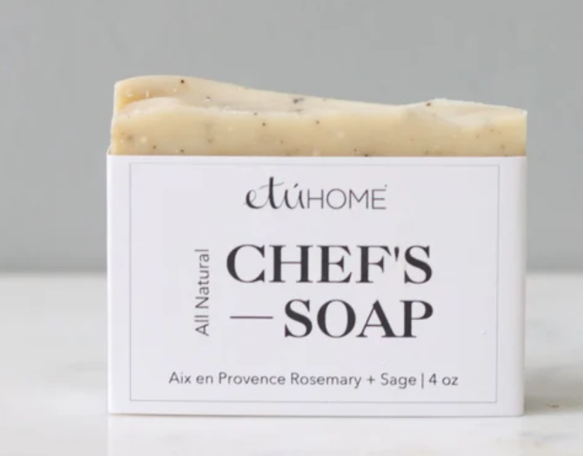 Food Safe Chef's Hand Soap, Organic Oils and Ground Coffee, Rosemary and Sage