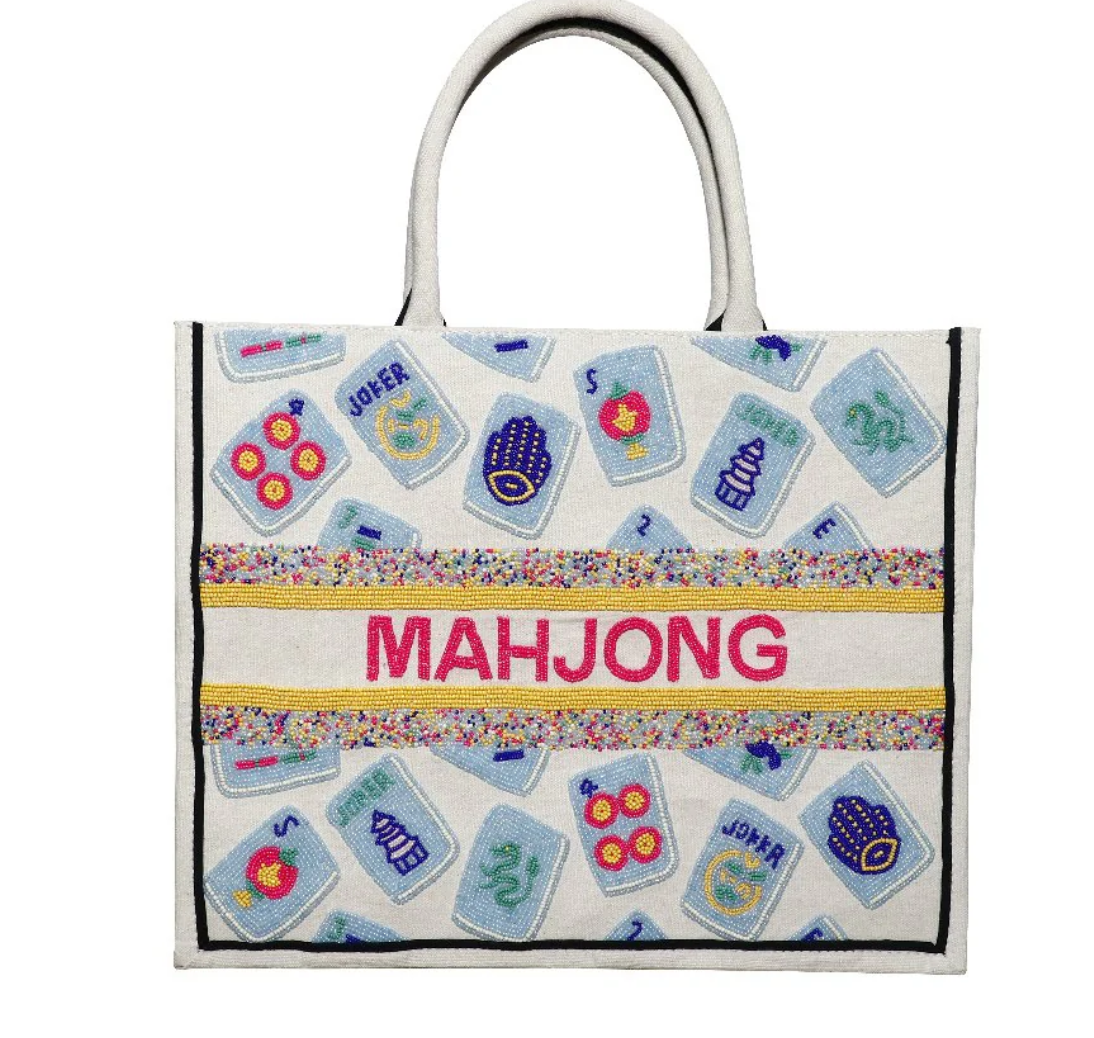 MAHJONG Beaded Tote