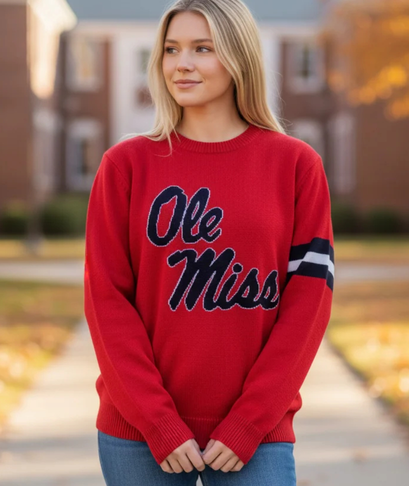 Ole Miss Long Sleeve – Red Design
