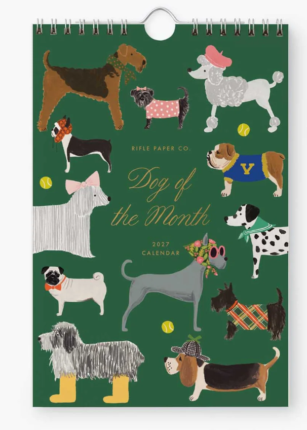2027 Dog of the Month Kitchen Calendar (6x9)