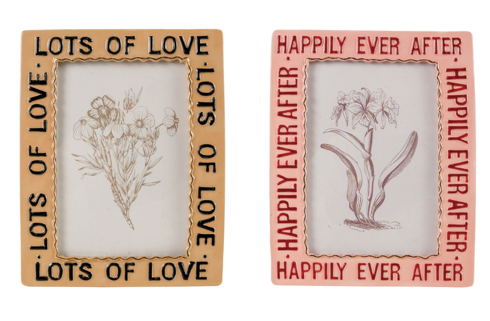 Hand-Painted Photo Frame with Saying, 2 Styles (Holds 4"x6" Photo)