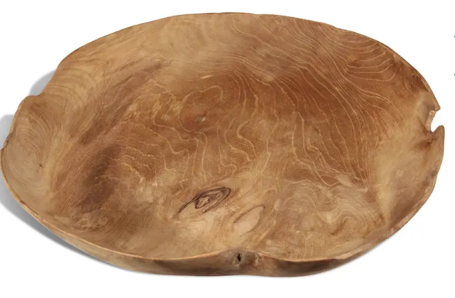 Natural Organic Tray w/ live edge, cracks & crevices - Large