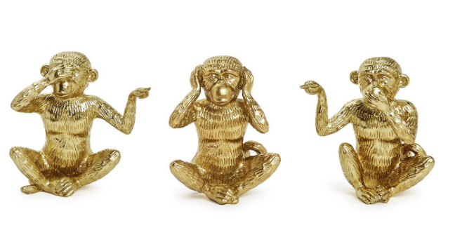 S/3 Hear No Evil, See No Evil, Speak No Evil Monkeys