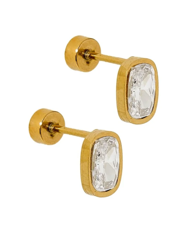 Screwback Stud Earrings - Kay Clear