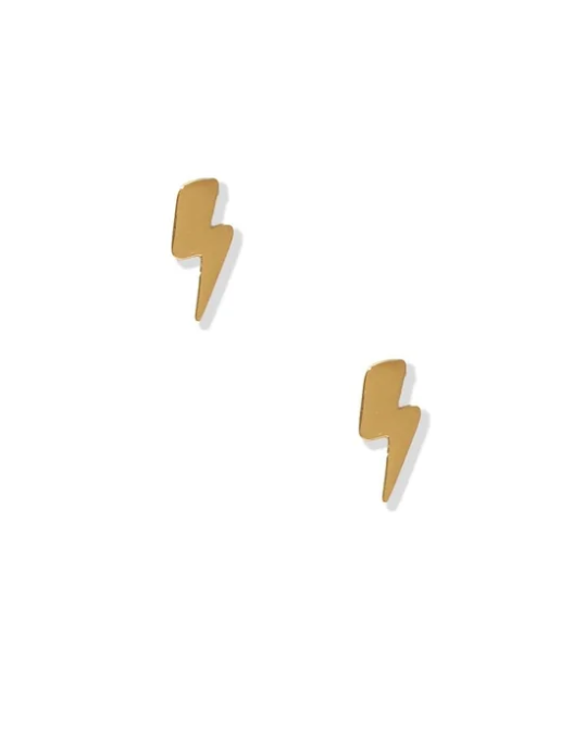 Screwback Stud Earrings - Lightening Bolt
