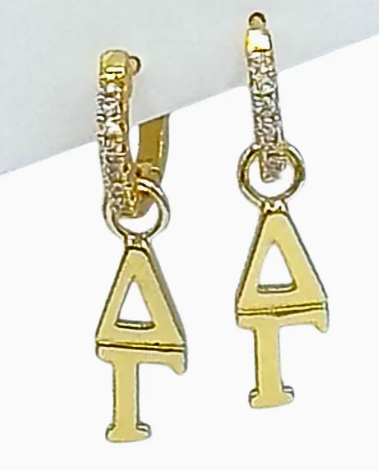 Delta Gamma Greek Letter Earrings
