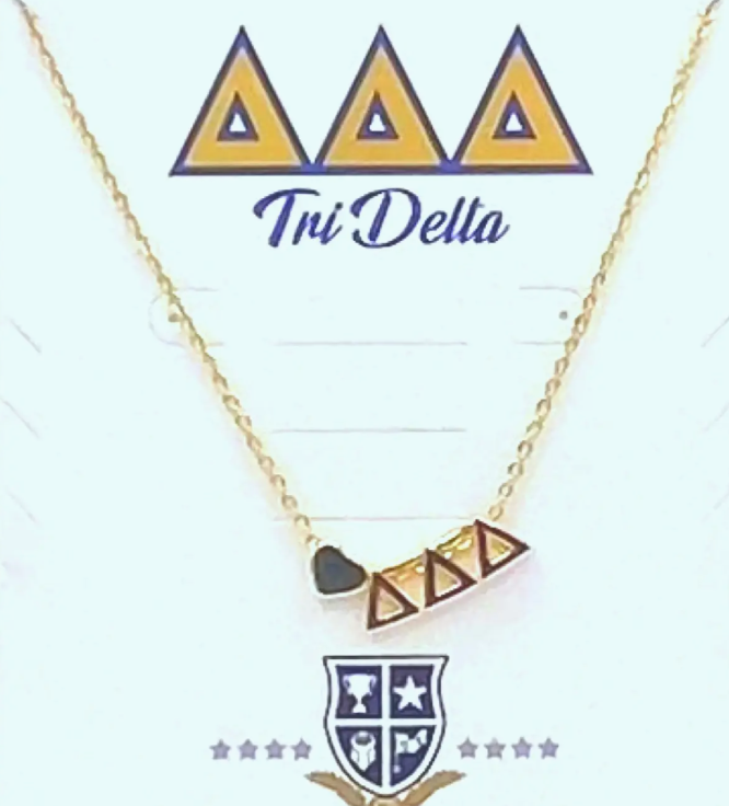 Delta Delta Delta Heart Necklace