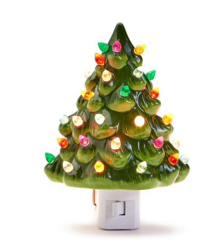 Vintage Christmas Tree Nightlight Décor